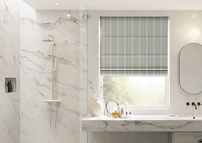 Laurel Stripe, Grey - Twist&Fit Roman Blind - Image 3
